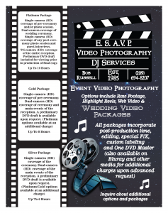Bob Russell Videography Flyer
